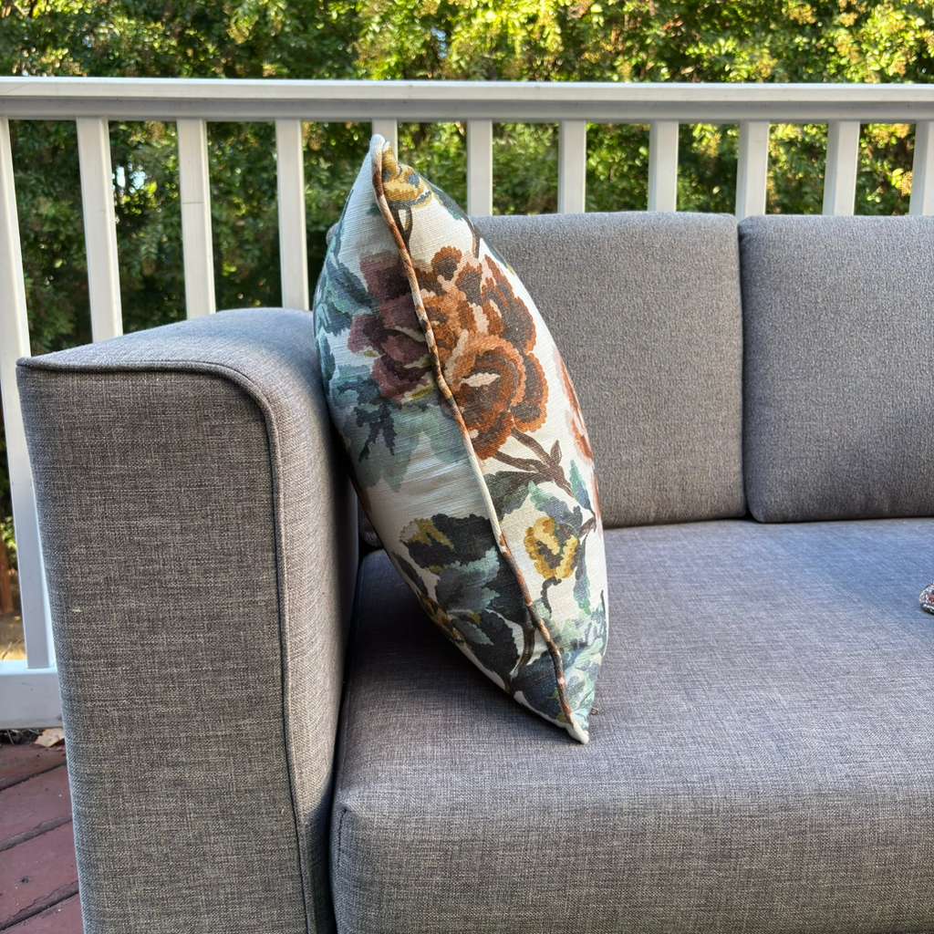 Handmade Throw Pillow (Cotton Floral)