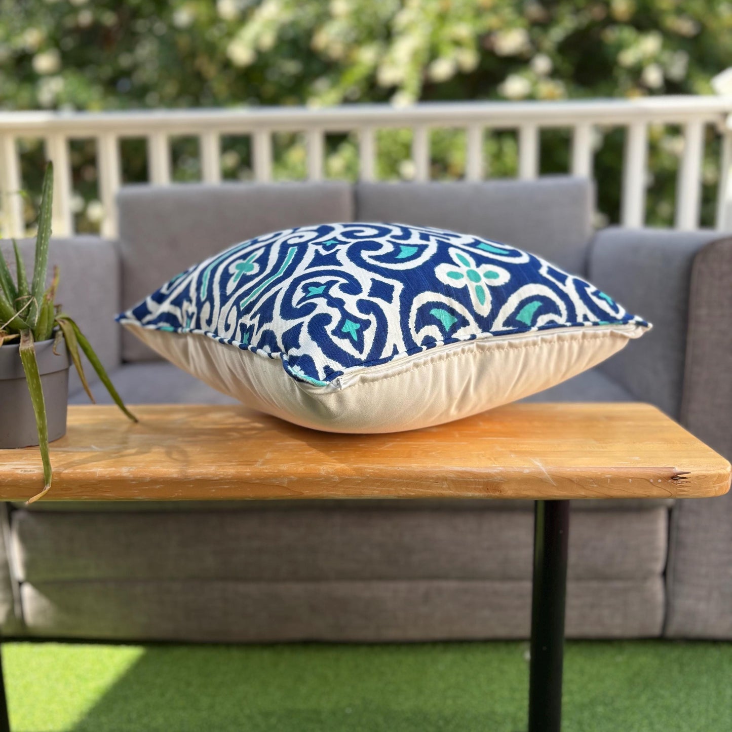 Handmade Throw Pillow (Moroccan Garden Breeze)