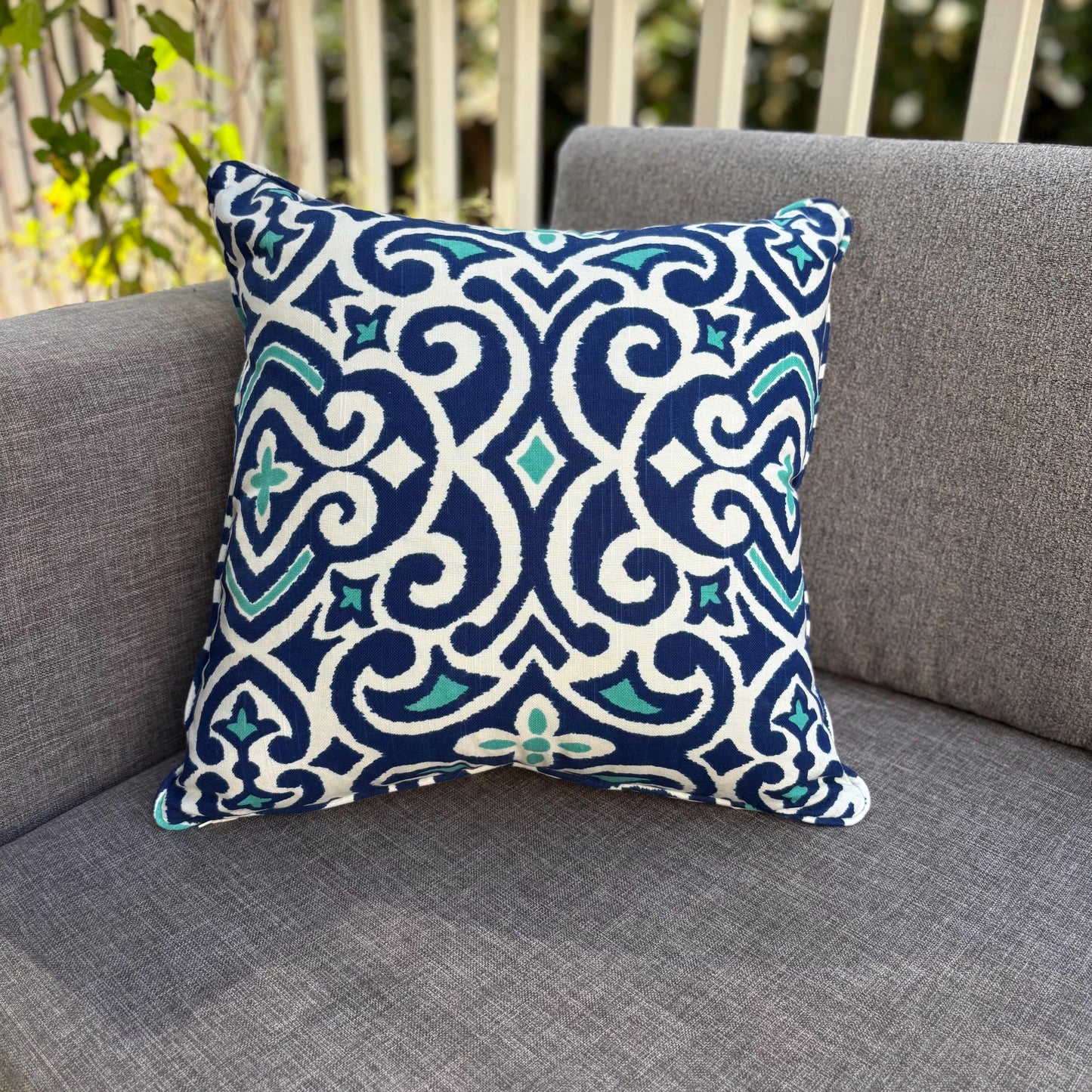 Handmade Throw Pillow (Moroccan Garden Breeze)