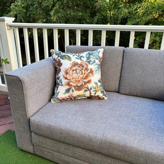 Handmade Throw Pillow (Cotton Floral)
