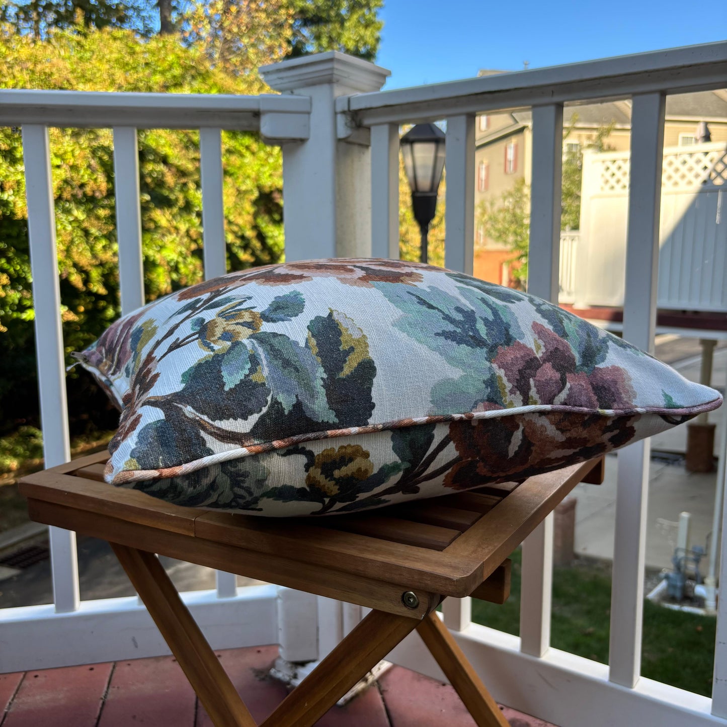 Handmade Throw Pillow (Cotton Floral)