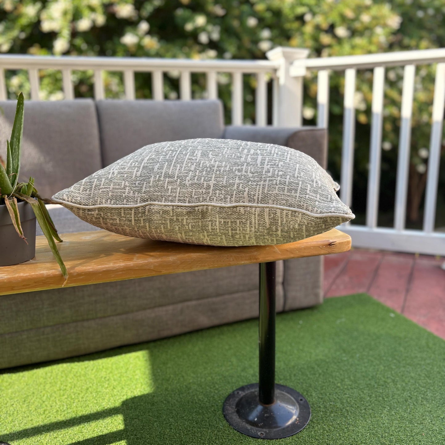Handmade Throw Pillow (Urban Mist Pillow)