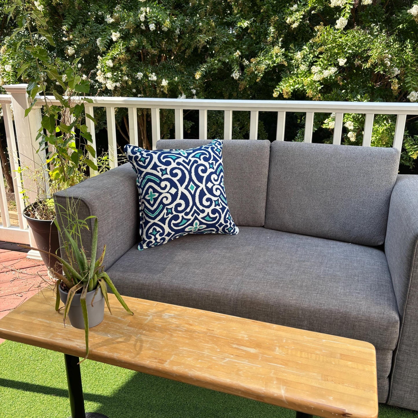 Handmade Throw Pillow (Moroccan Garden Breeze)