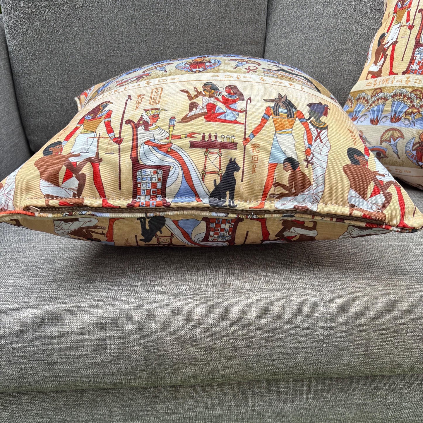 Handmade Throw Pillow (Egyptian Pattern Pillow)