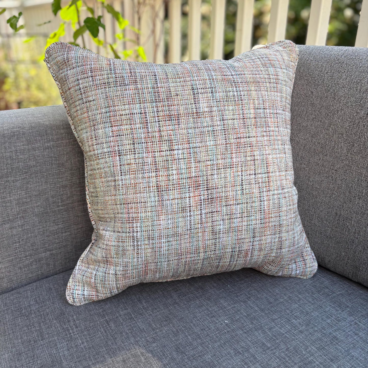 Handmade Throw Pillow (Woven Whisper)