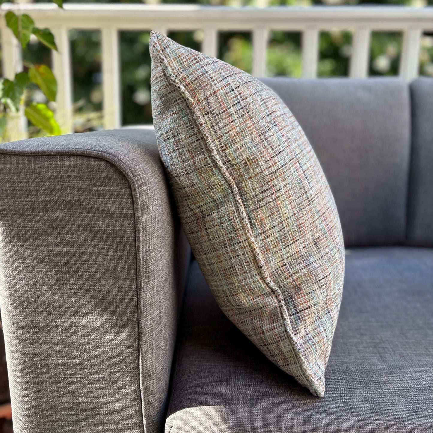 Handmade Throw Pillow (Woven Whisper)