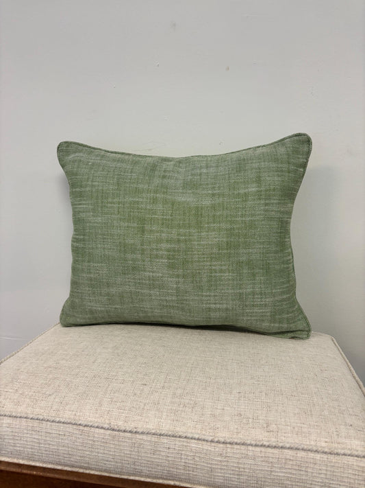 Handmade Throw Pillow (Textured Green Pillow)